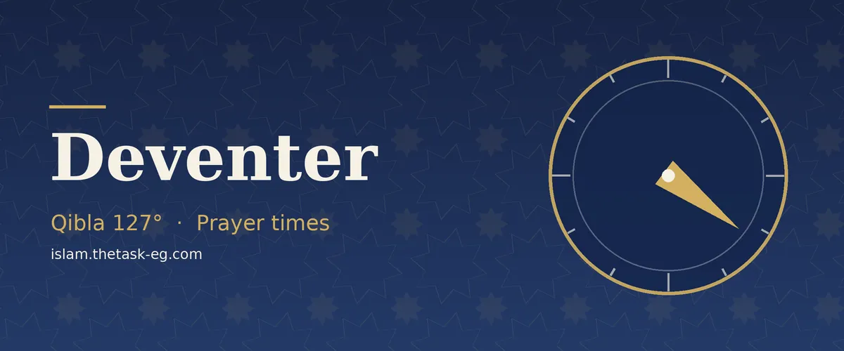 Ramadan timetable for Deventer