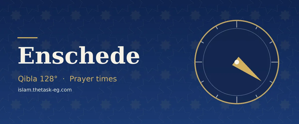 Qibla direction compass for Enschede
