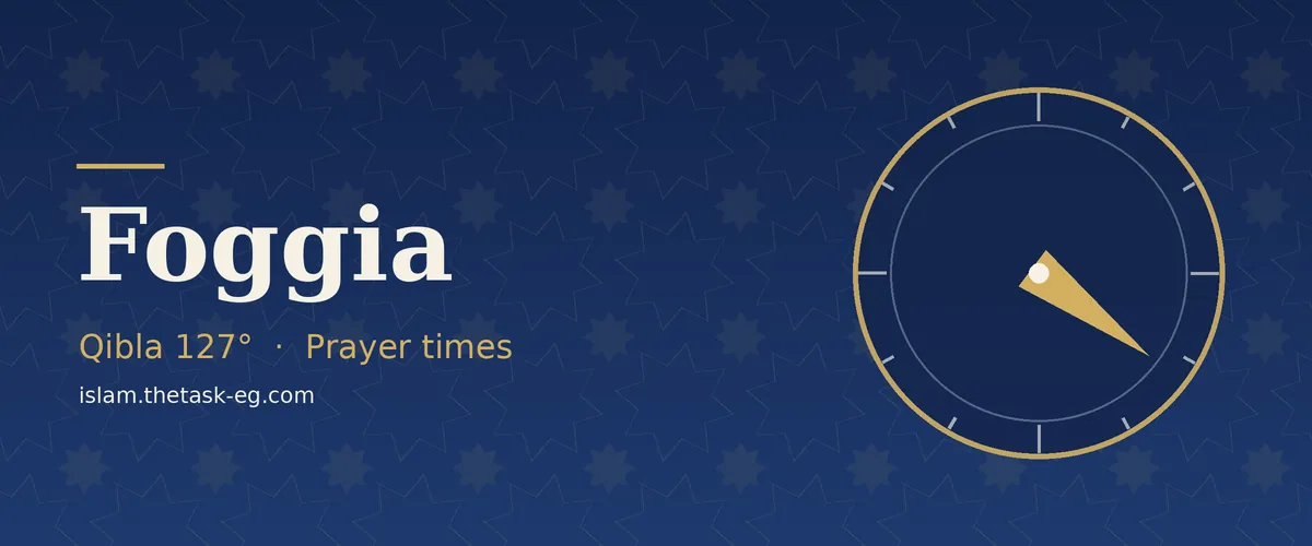 Prayer times in Foggia