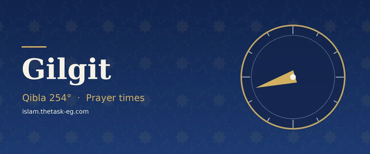 Qibla direction compass for Gilgit