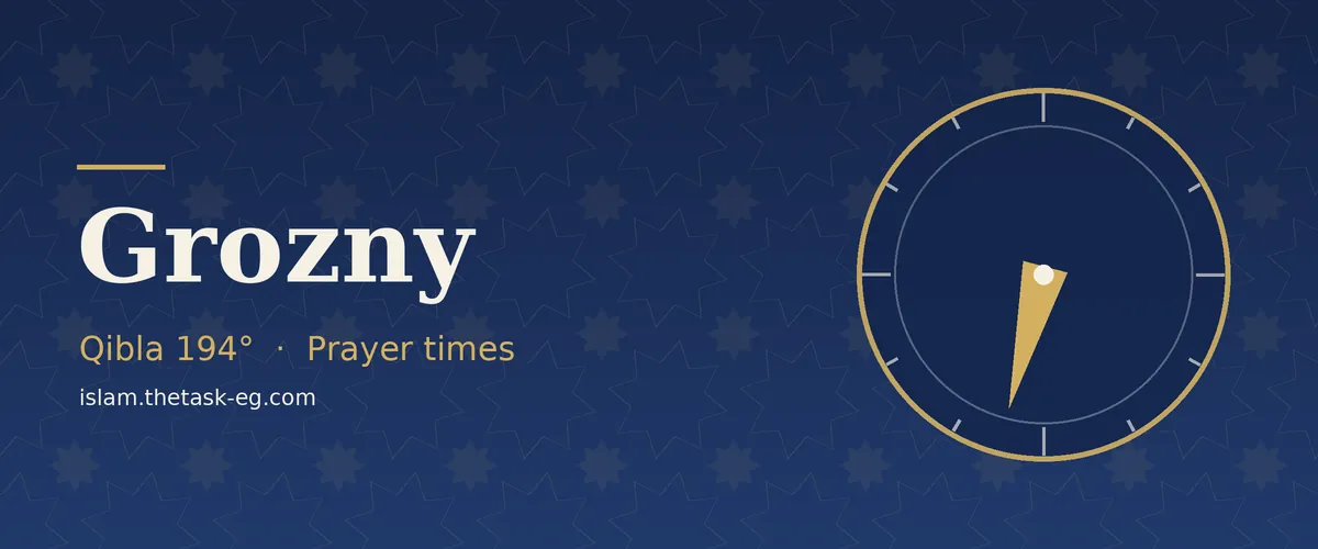 Qibla direction compass for Grozny