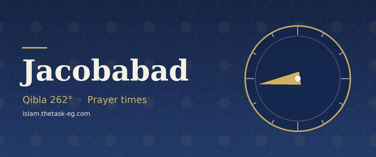 Prayer times in Jacobabad