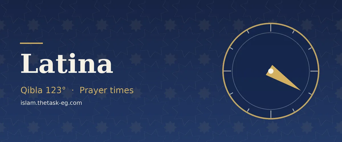 Qibla direction compass for Latina