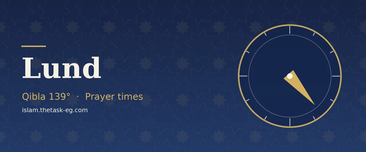 Ramadan timetable for Lund