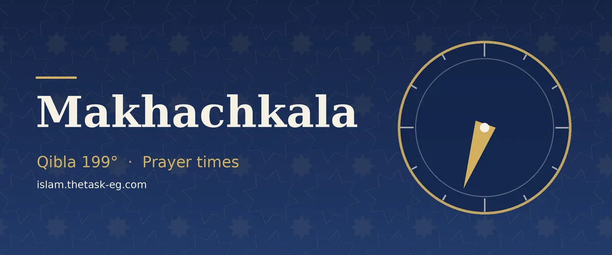 Qibla direction compass for Makhachkala