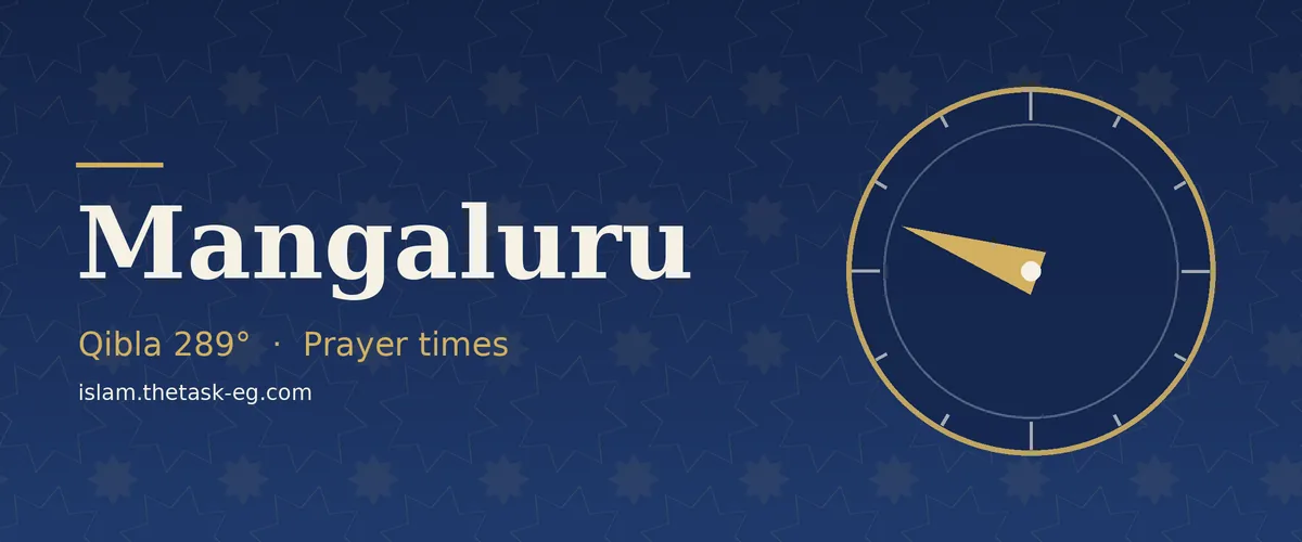 Qibla direction compass for Mangaluru