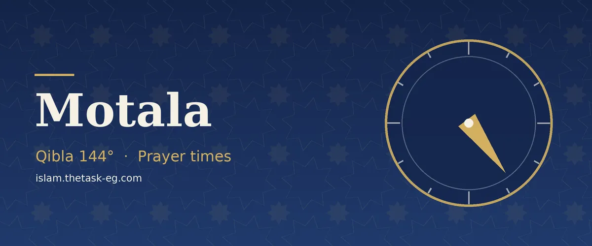 Qibla direction compass for Motala