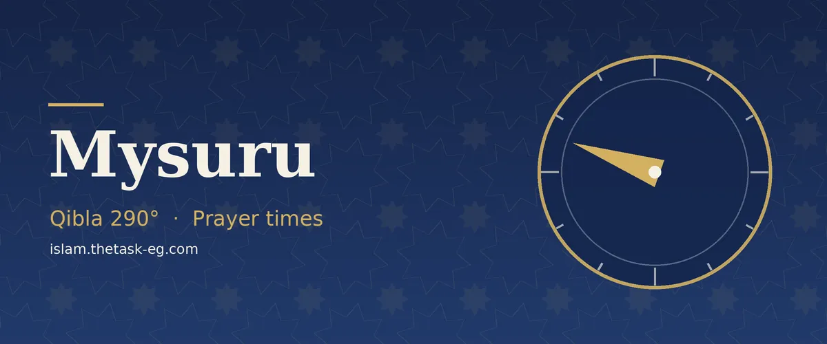 Prayer times in Mysuru