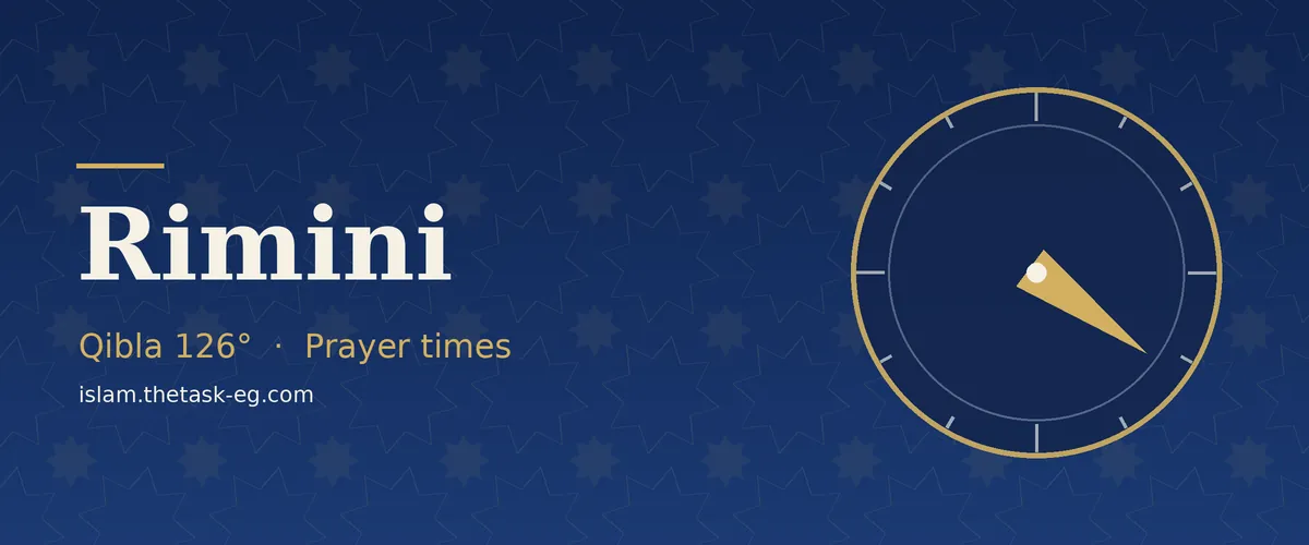Qibla direction compass for Rimini